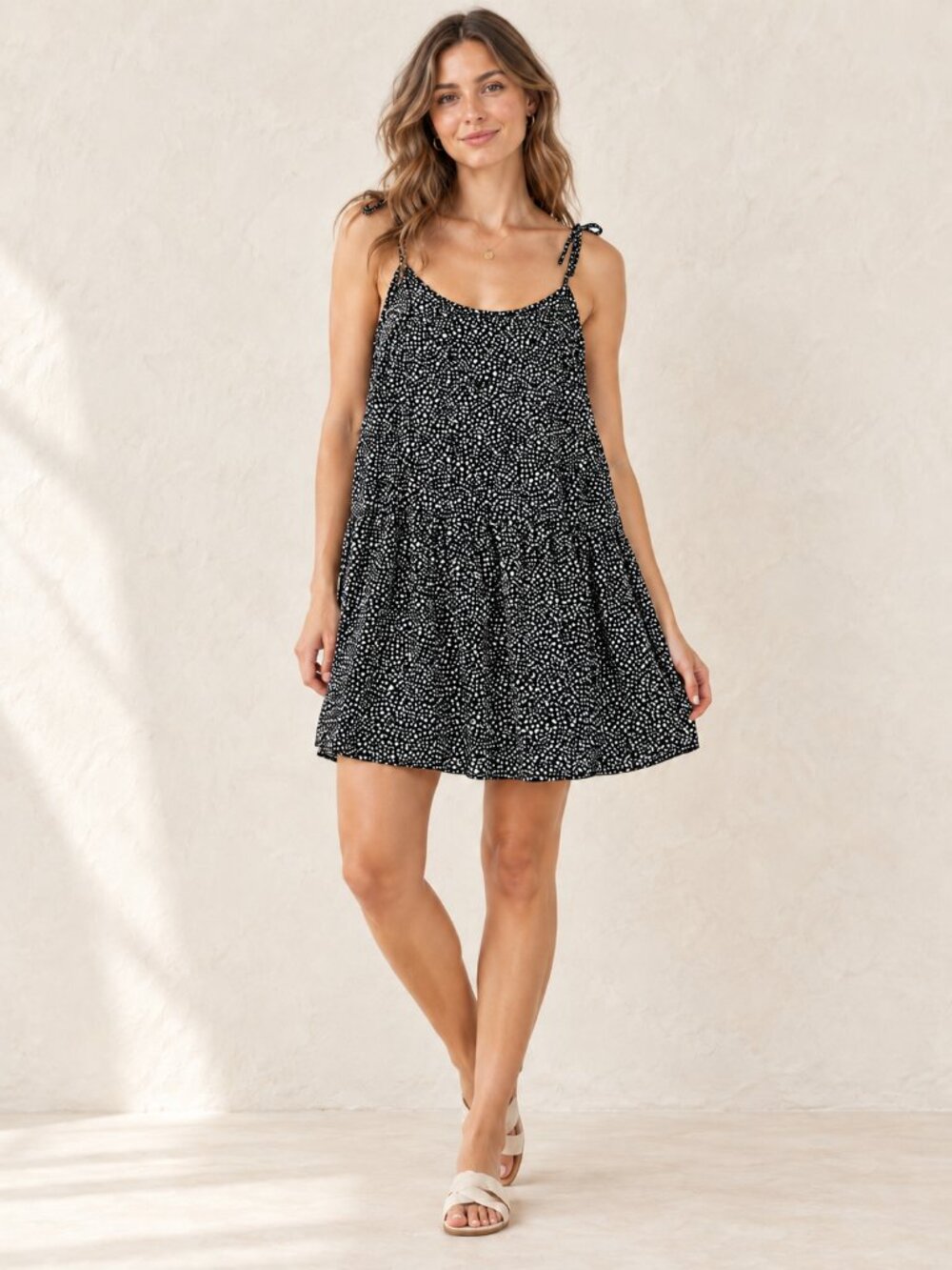 Kiabi Black & White polka dot Mini Dress – Size 34 / S